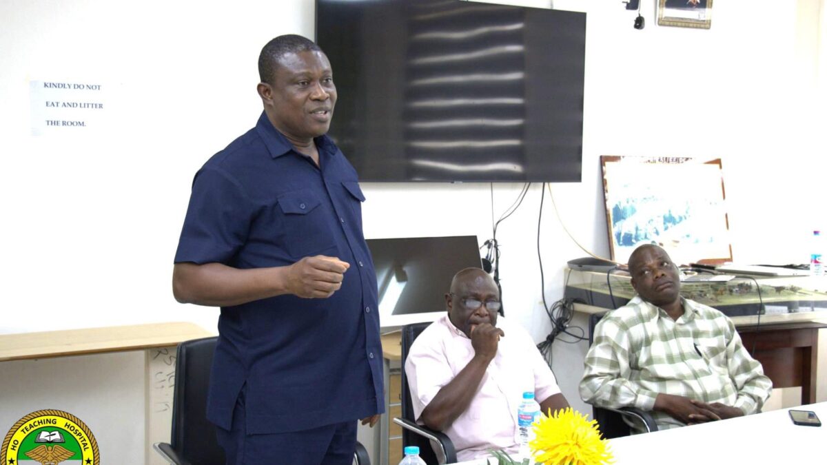 Dr. Chryssantus Kubio pays a working visit to Ho Teaching Hospital